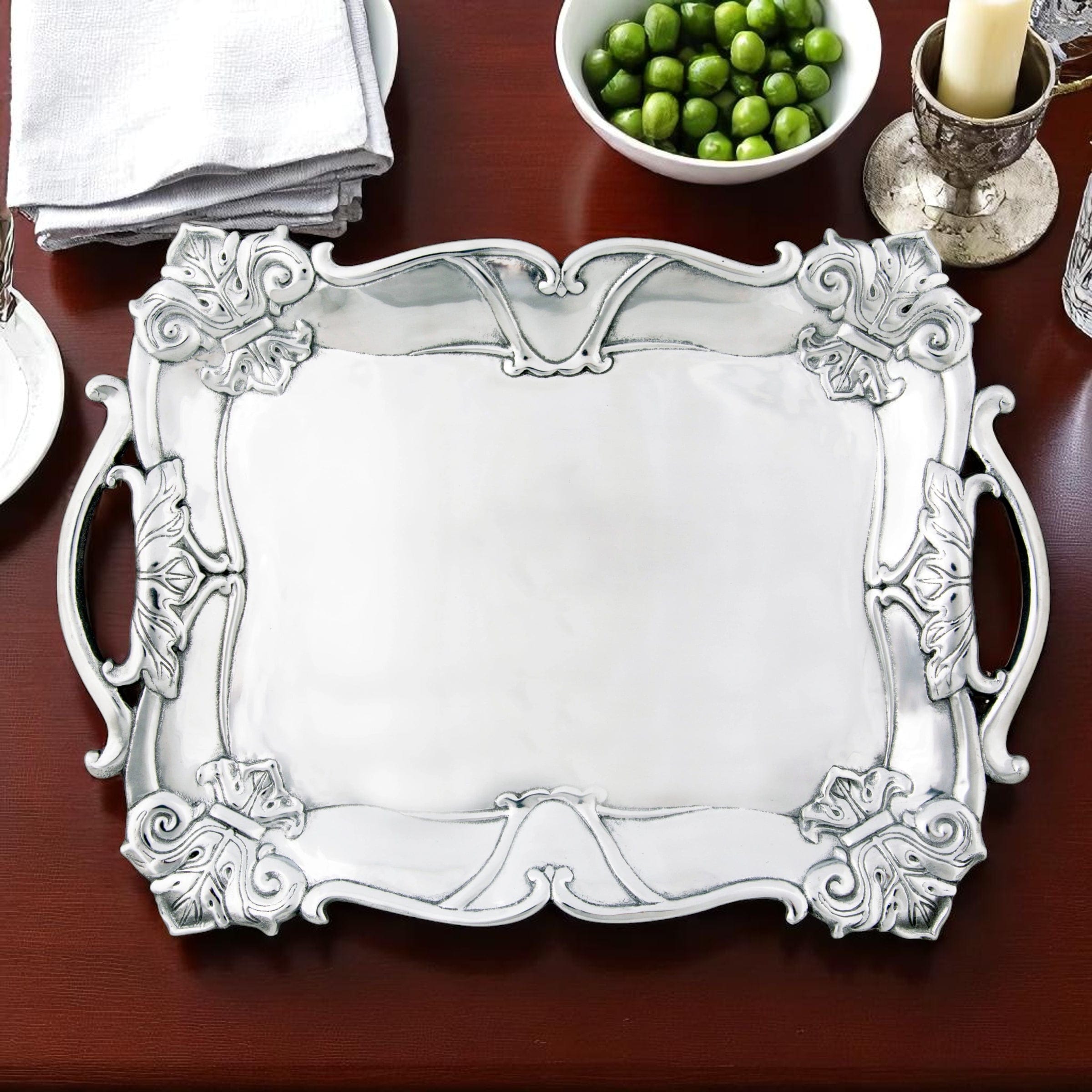 Fleur-De-Lis Rectangle Tray
