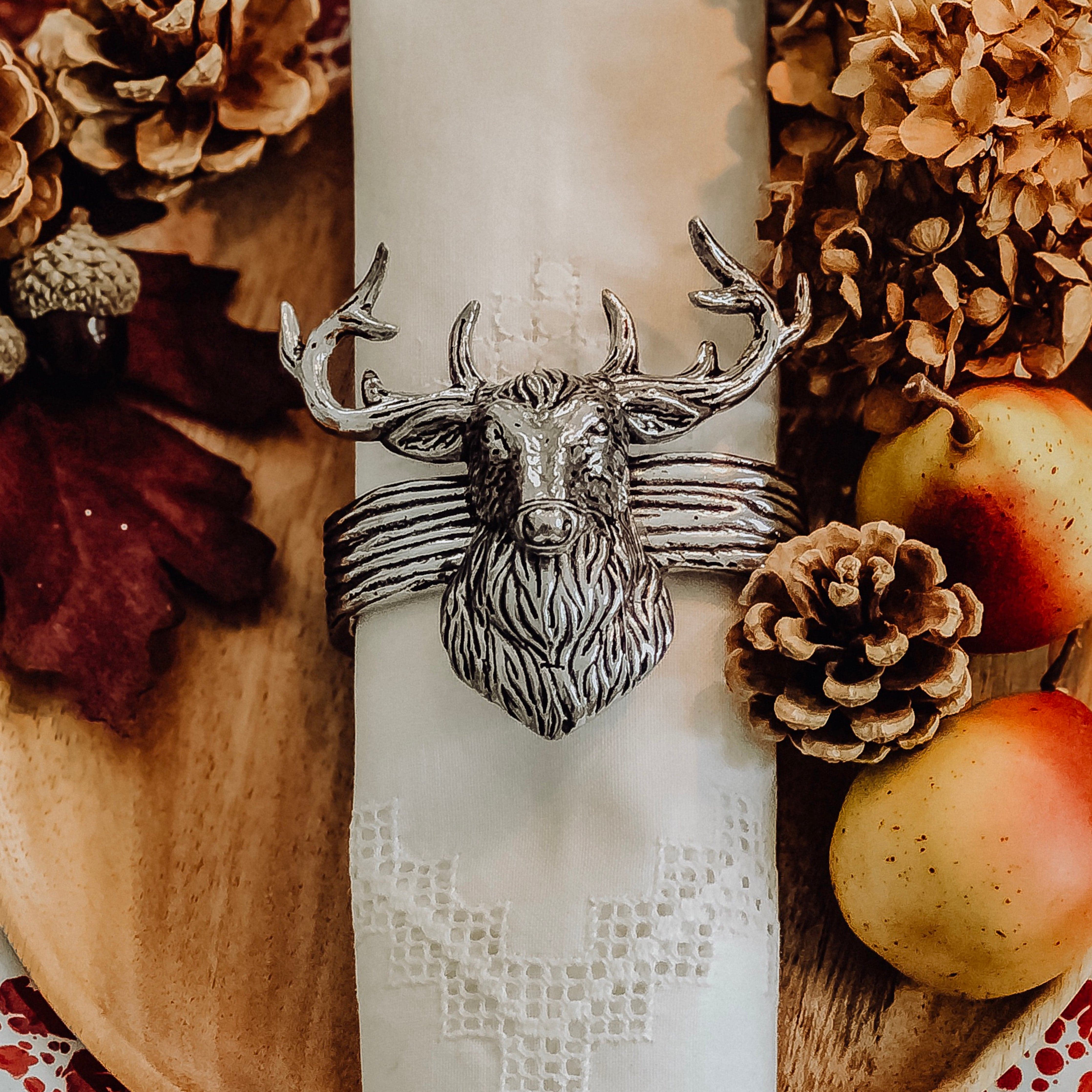 Elk Head Napkin Rings - Set of 4