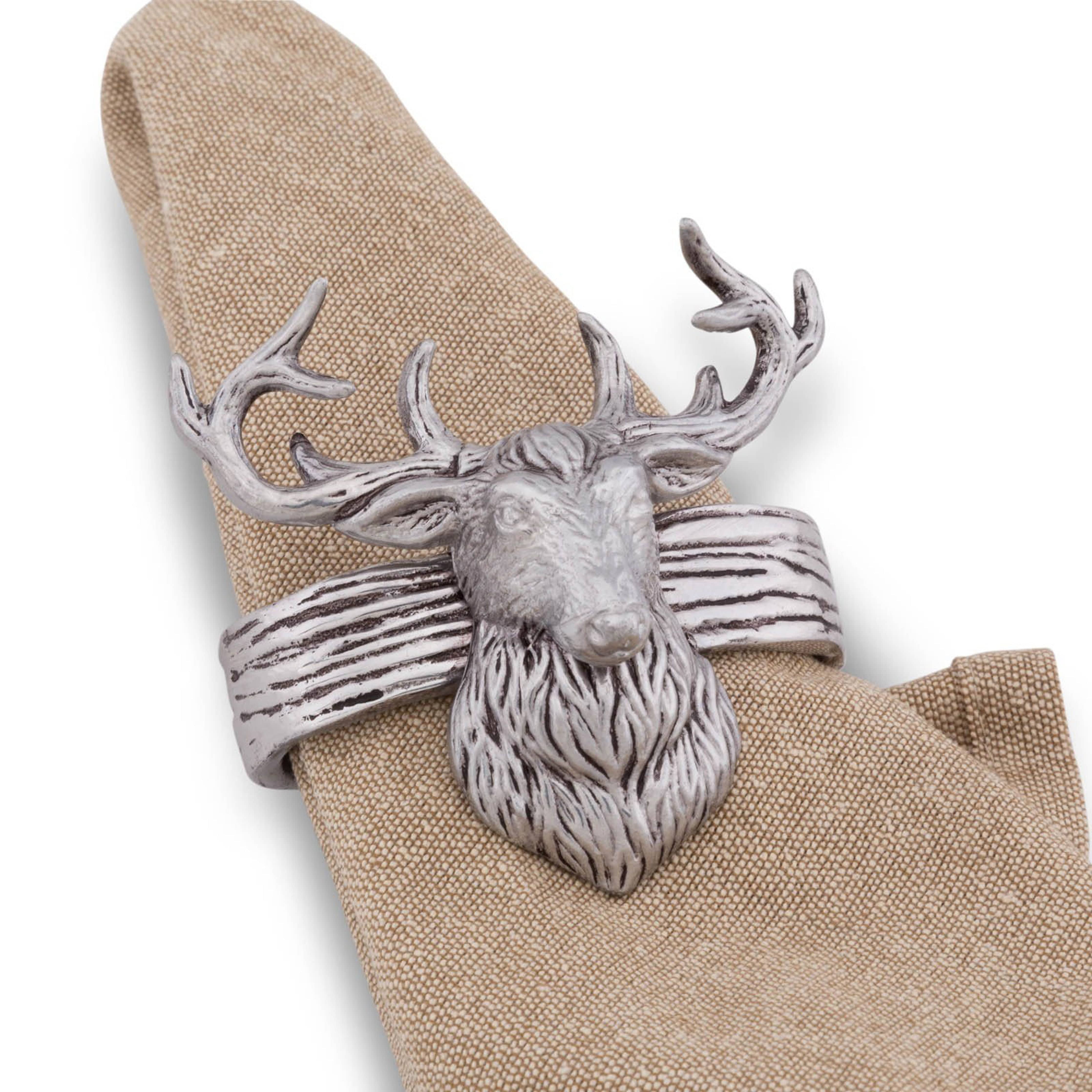 Elk Head Napkin Rings - Set of 4