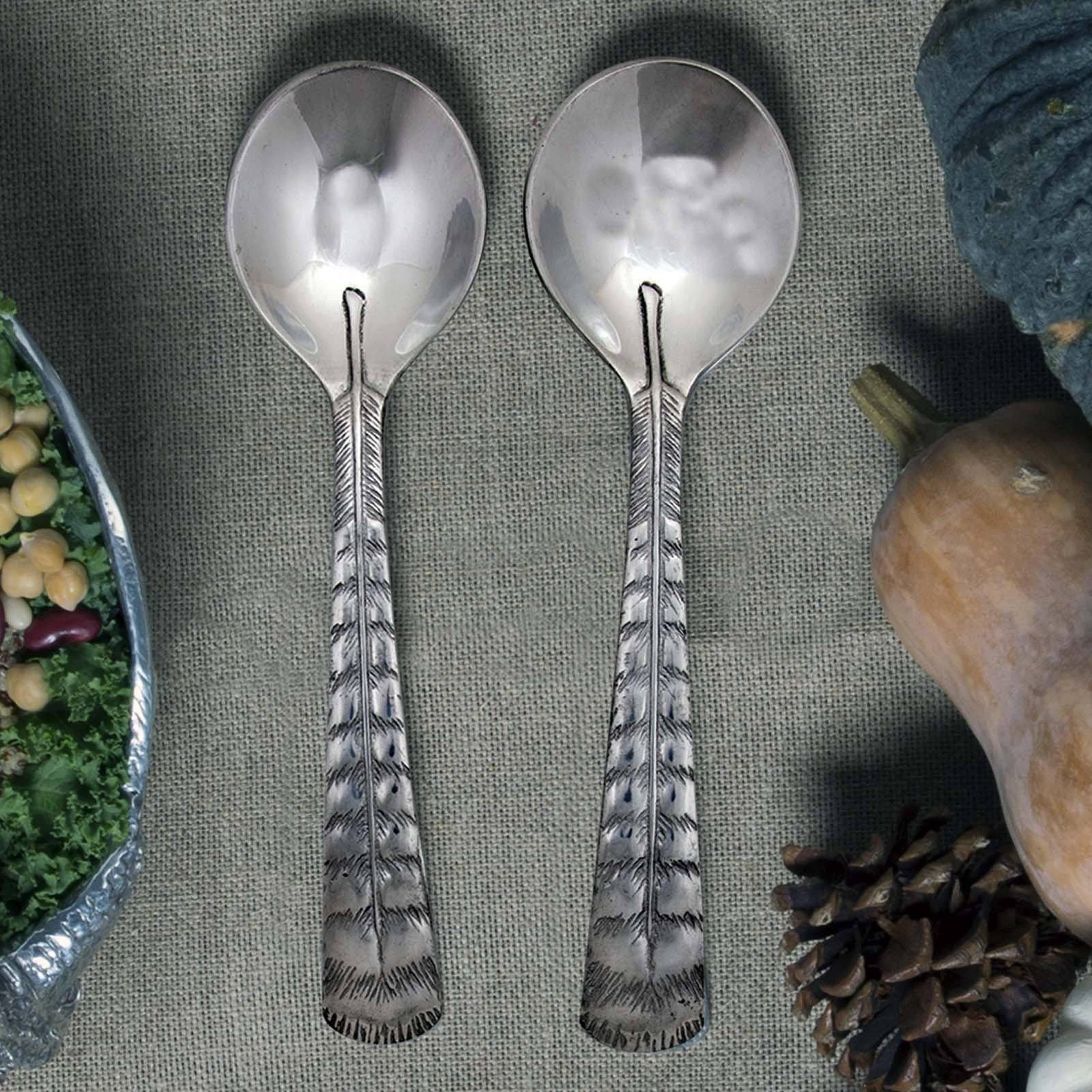 Feather Salad Servers