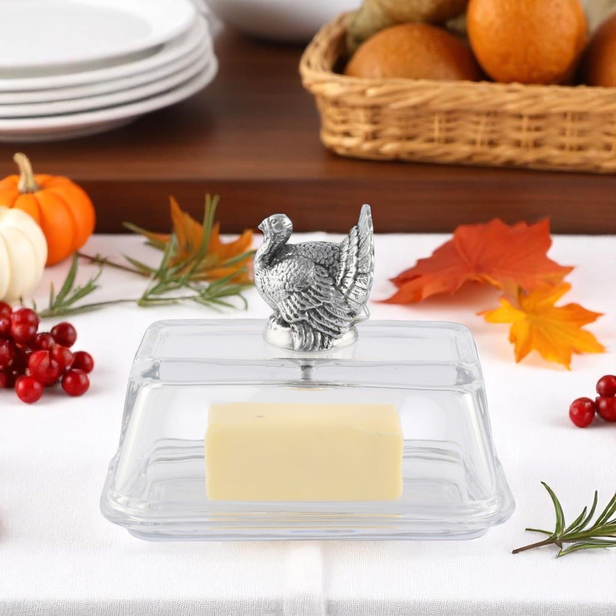 Glass Butter Dish - Turkey