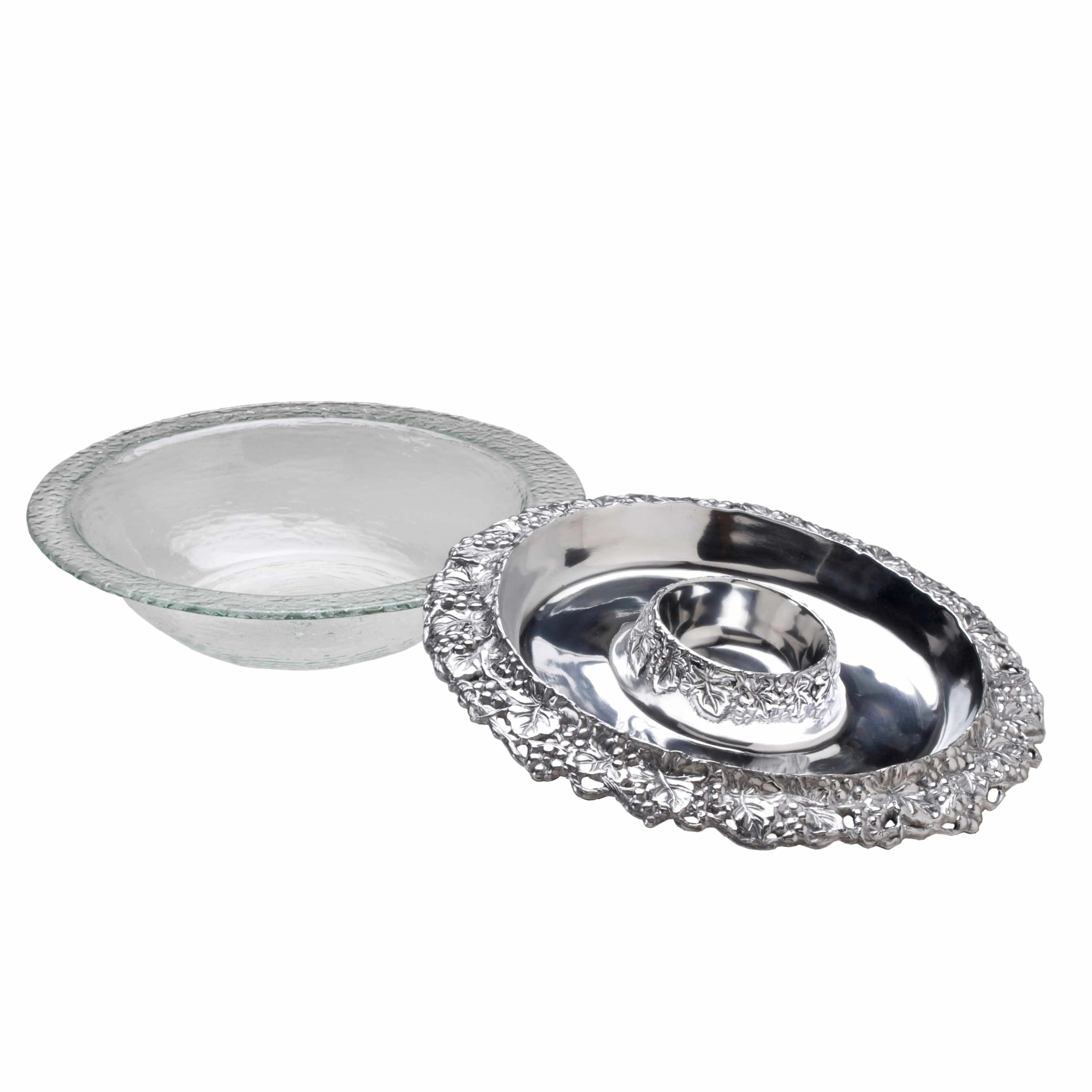 Chilling Appetizer and Seafood Serving Bowl - Grape Pattern