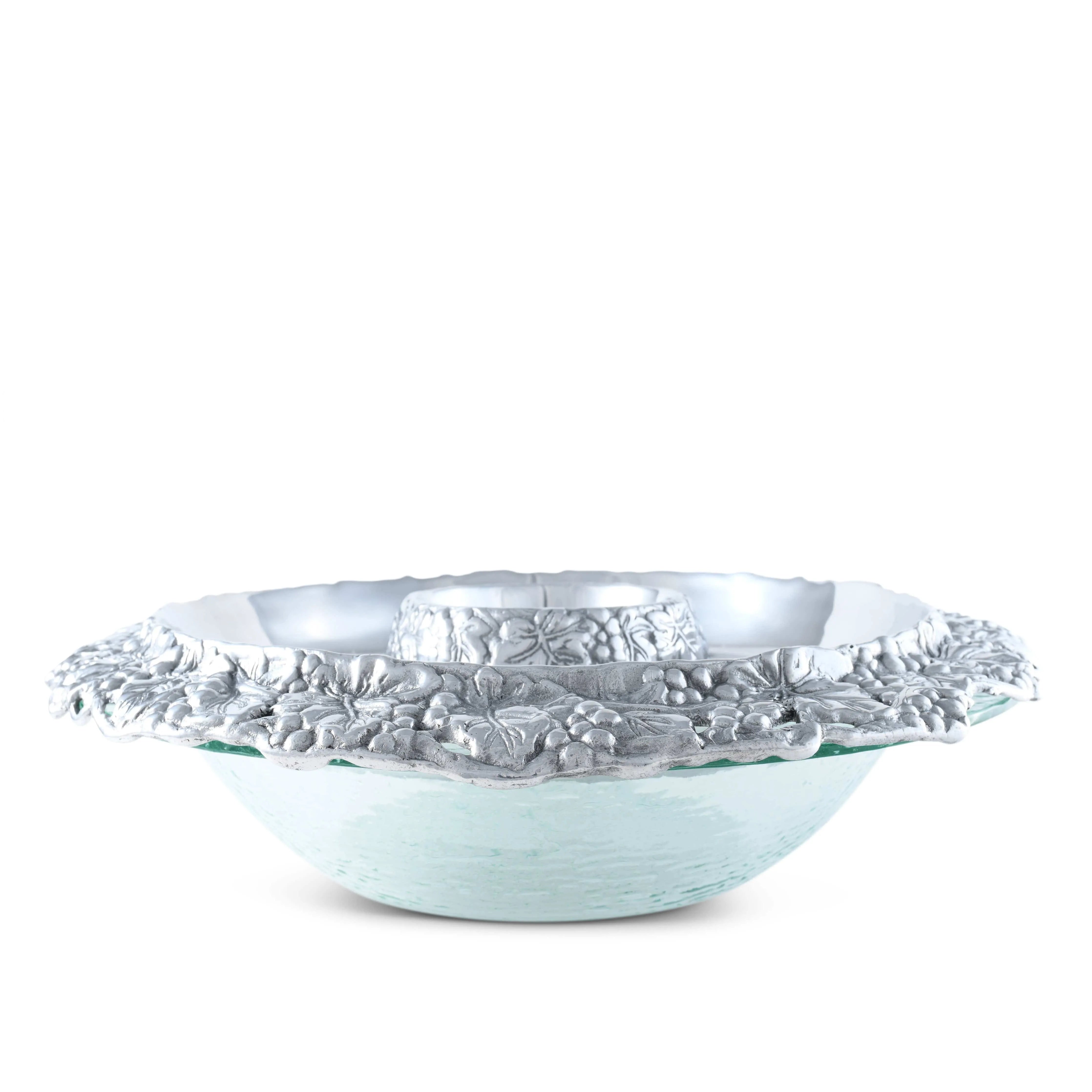 Chilling Appetizer and Seafood Serving Bowl - Grape Pattern
