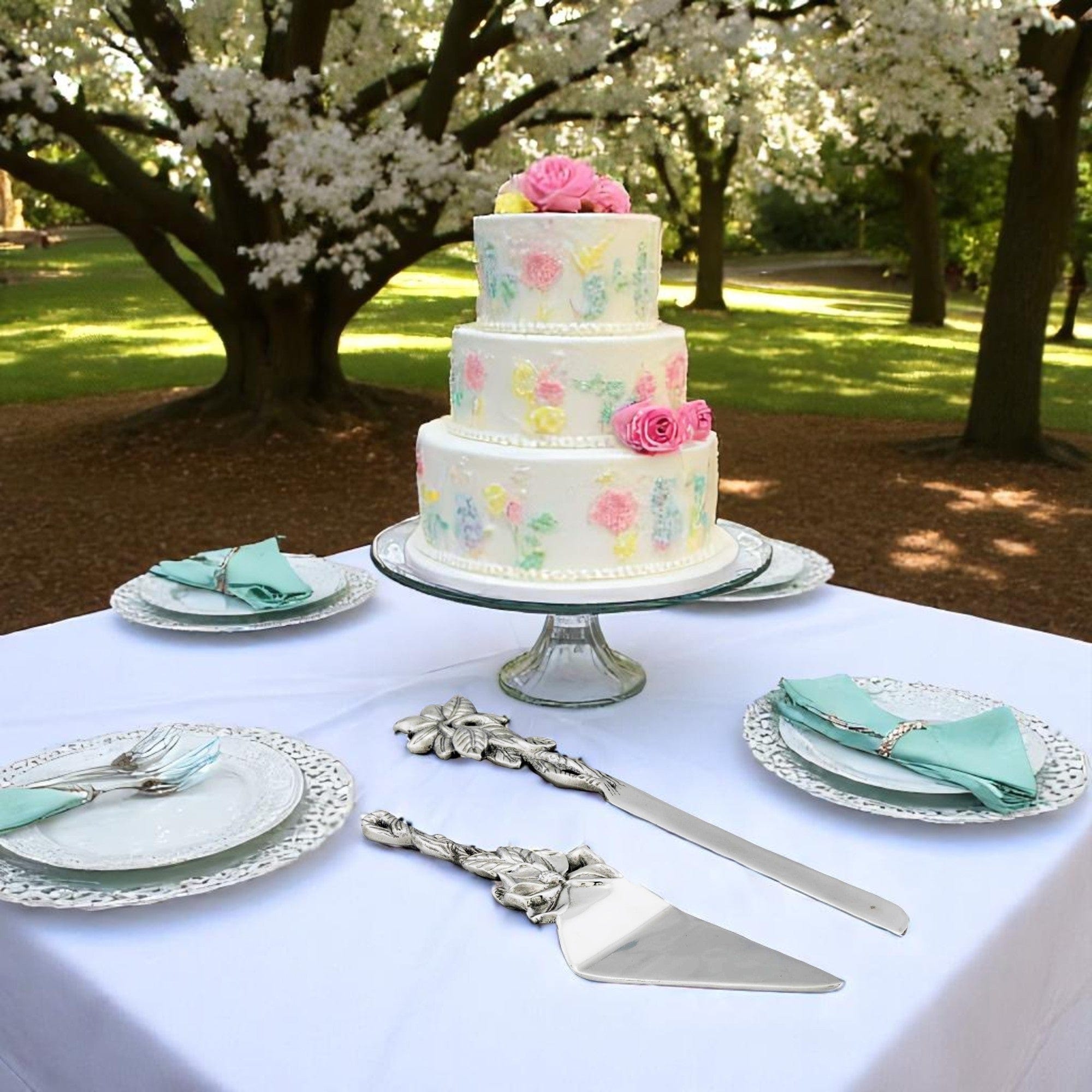 Magnolia Cake Knife and Pie Server
