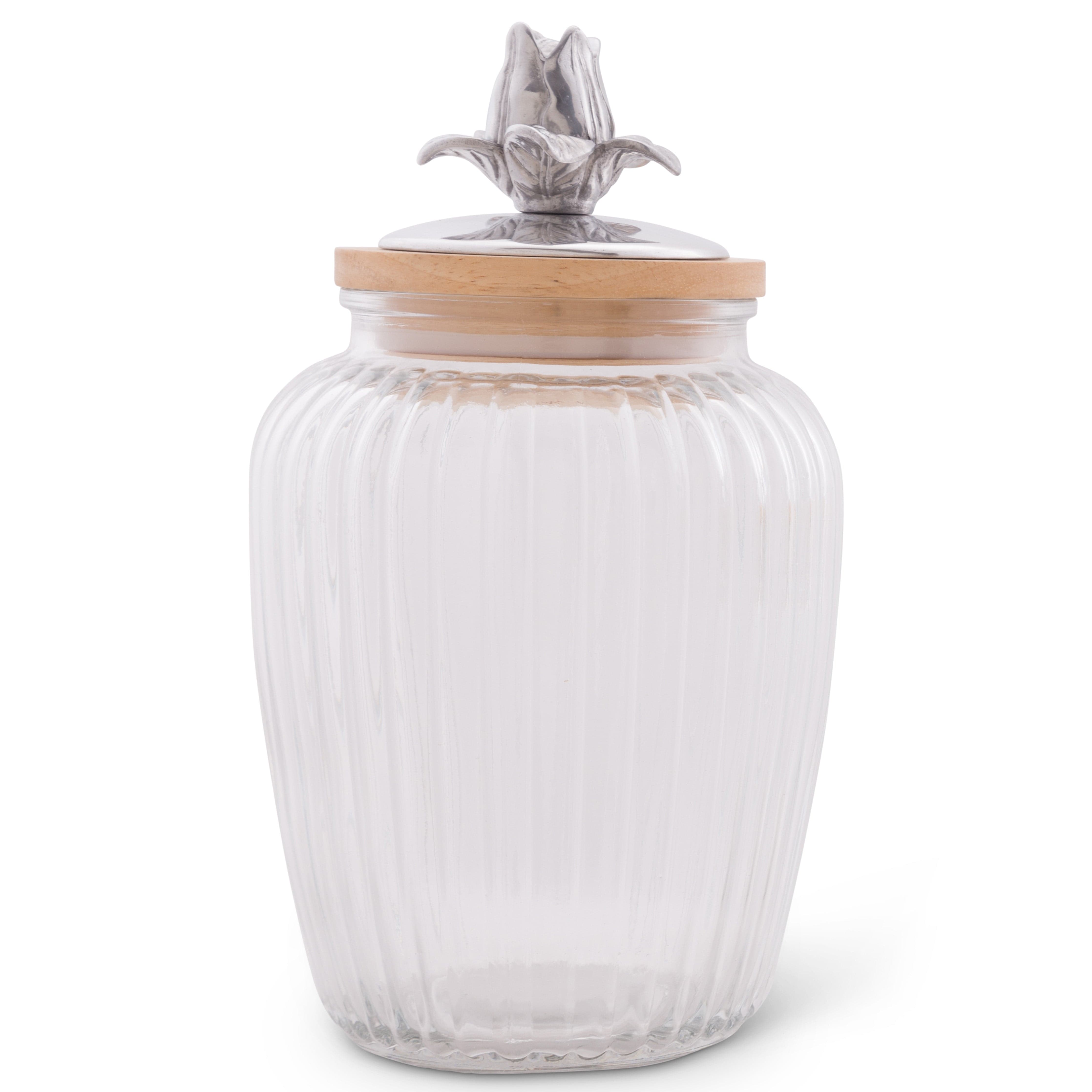 Magnolia Knob Glass Canisters