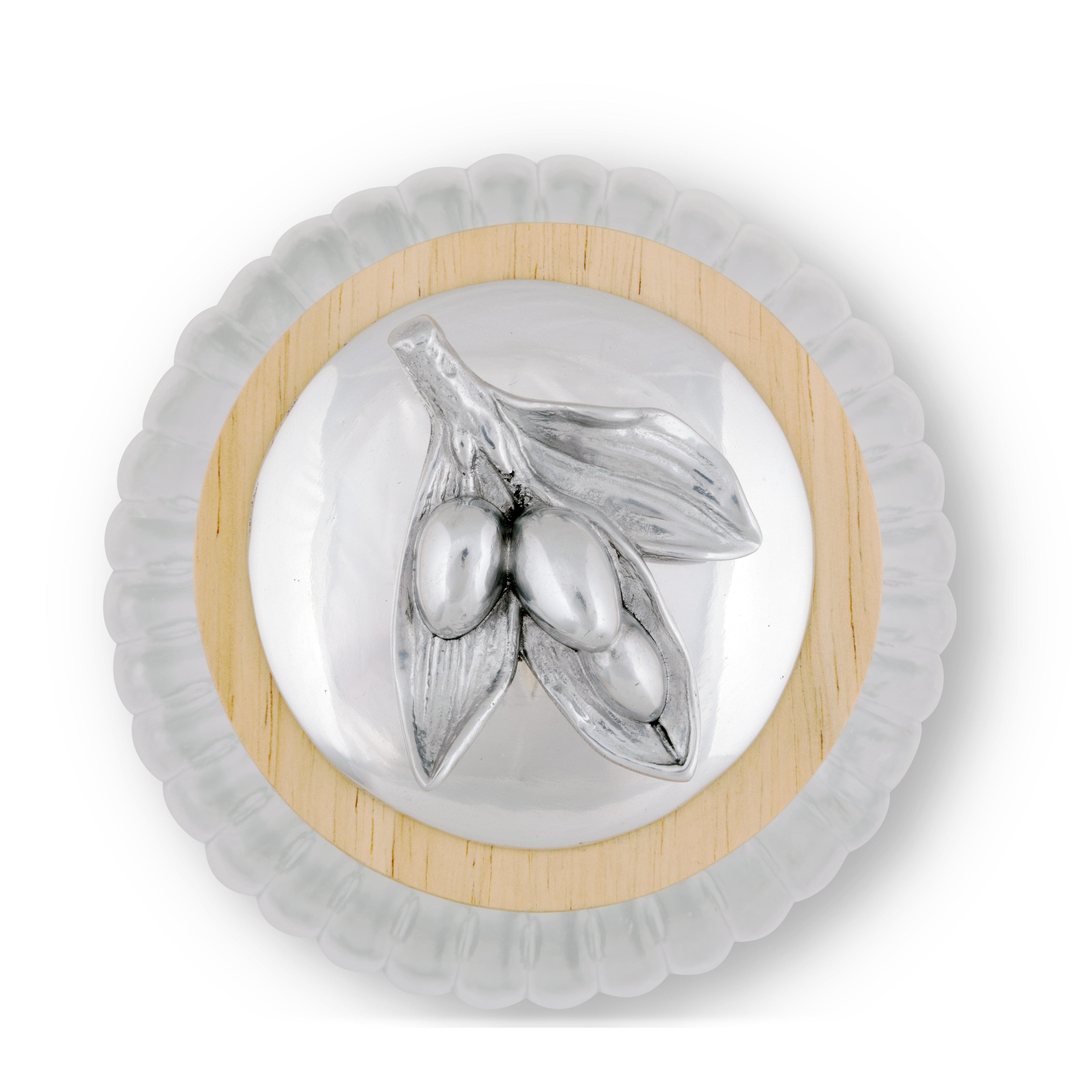 Olive Knob Glass Canisters