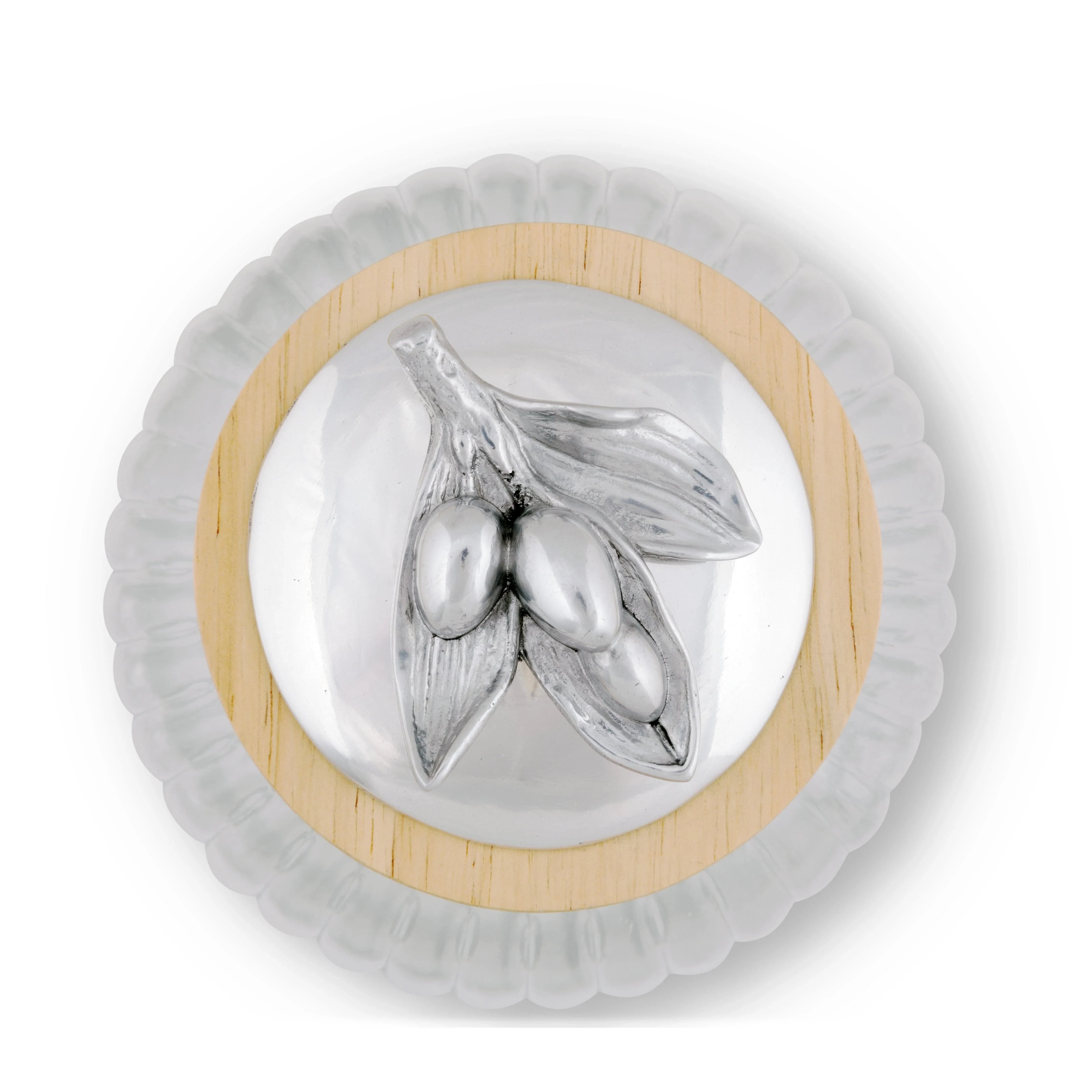 Olive Knob Glass Canisters