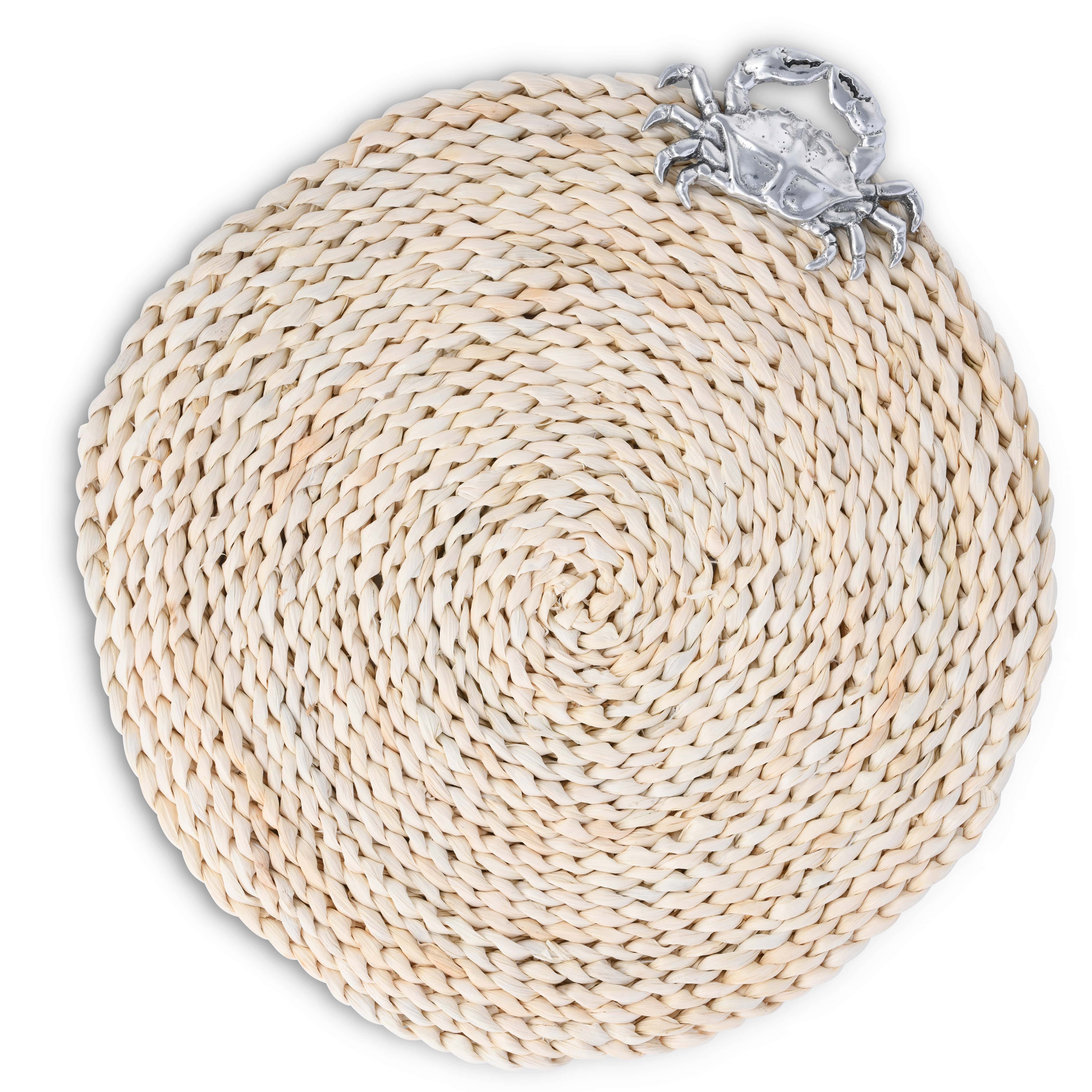 Crab Twisted Seagrass Placemats (Set of 4)