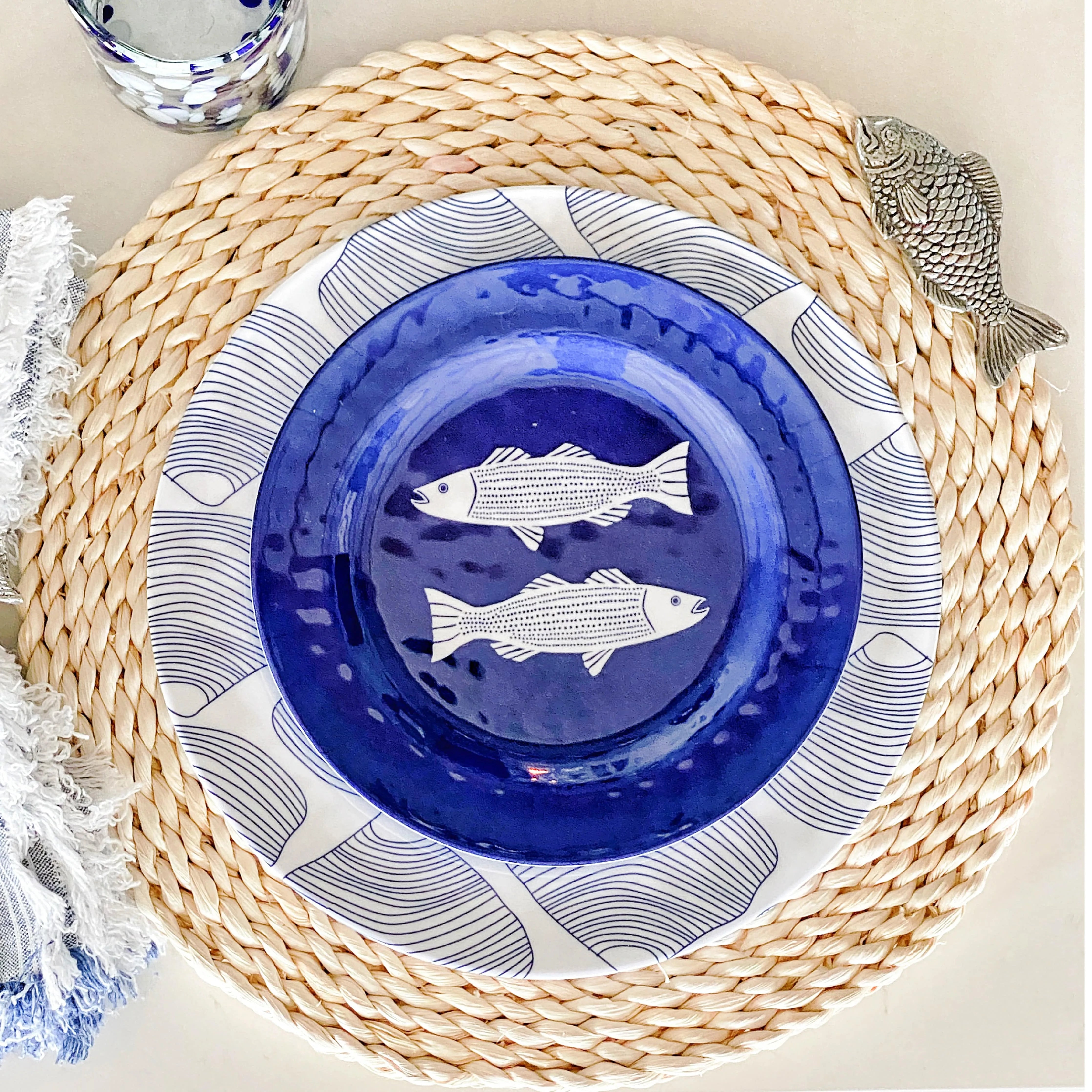 Fish Twisted Seagrass Placemats (Set of 4)