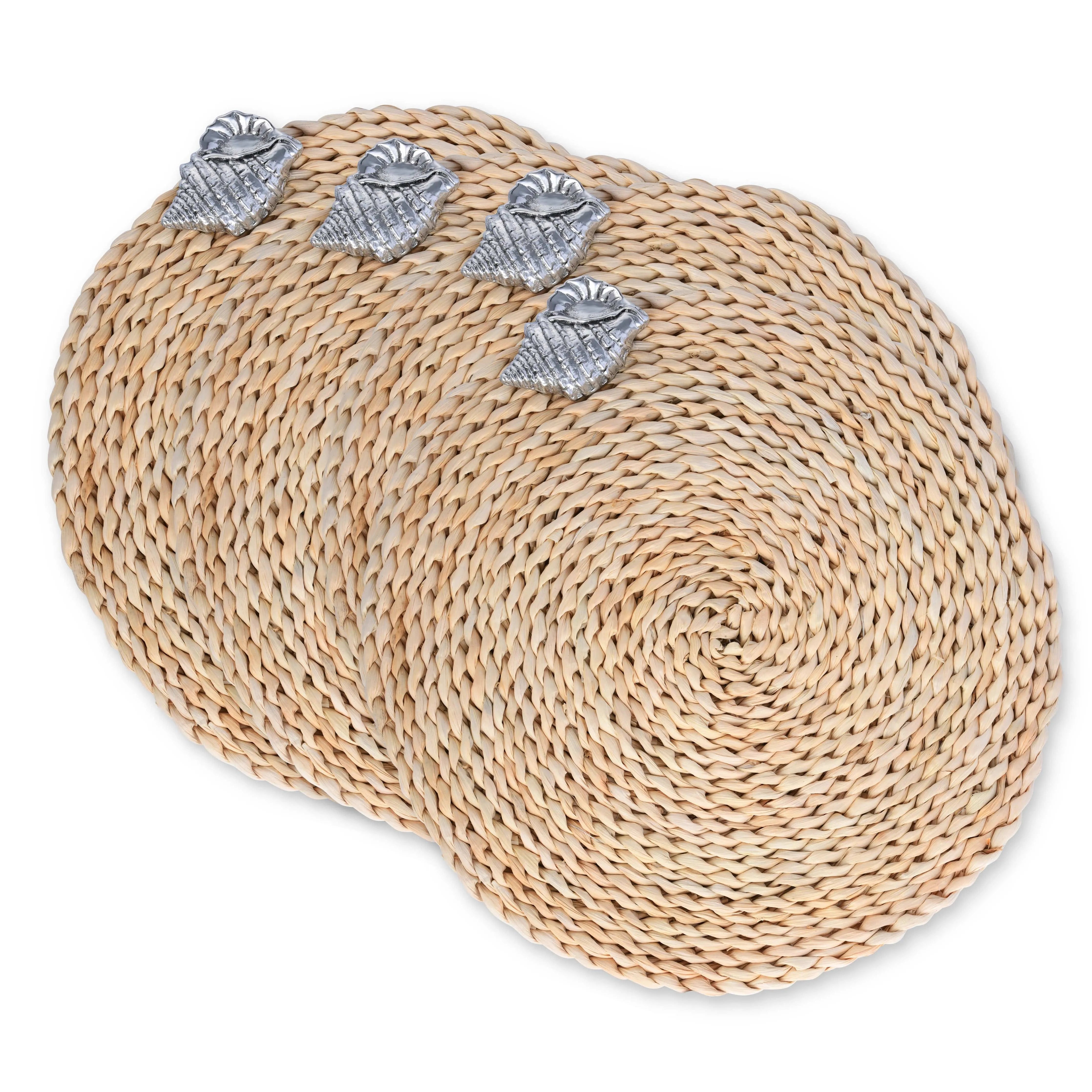 Sea Shell Twisted Seagrass Placemats (Set of 4)