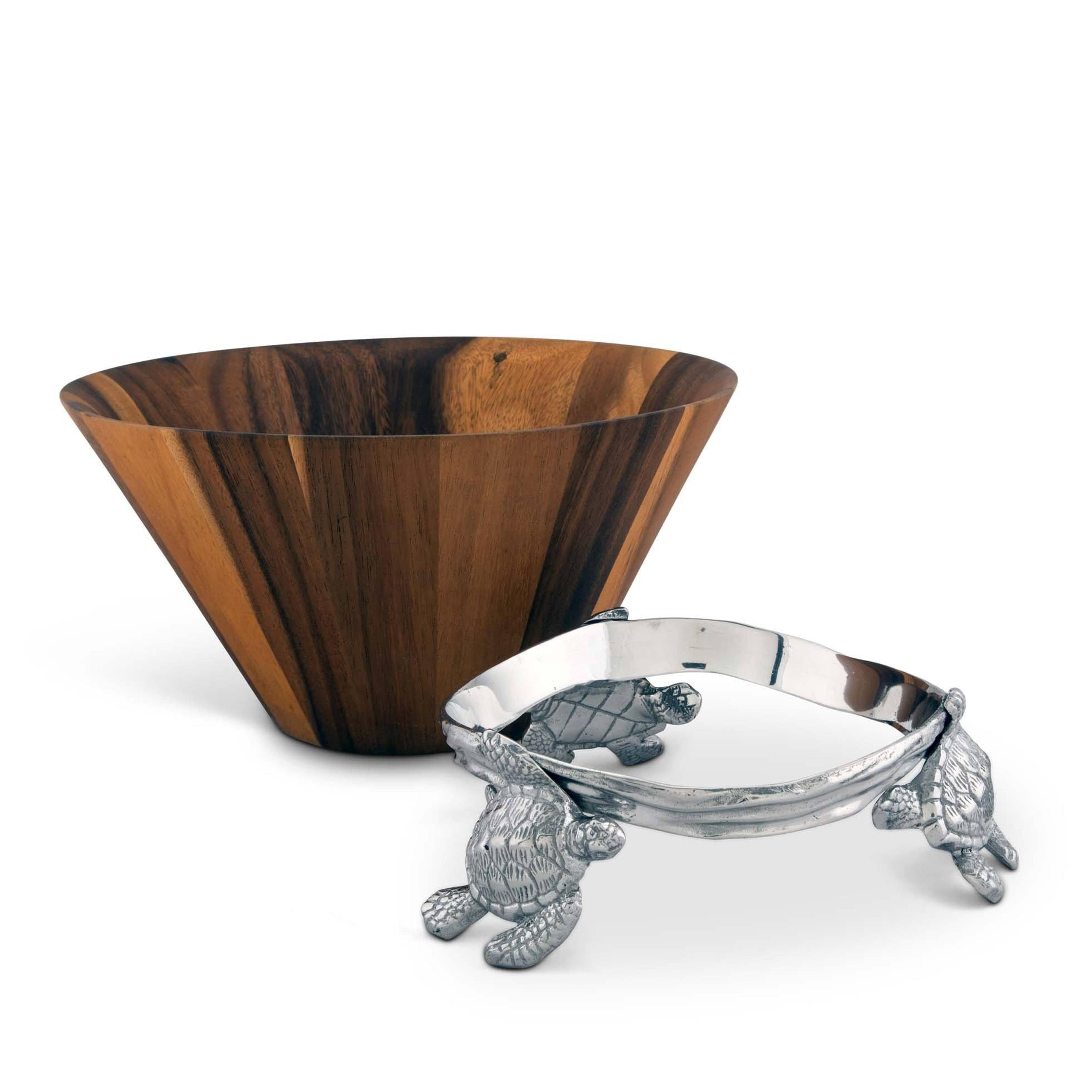 Sea Turtle Wood Salad Bowl