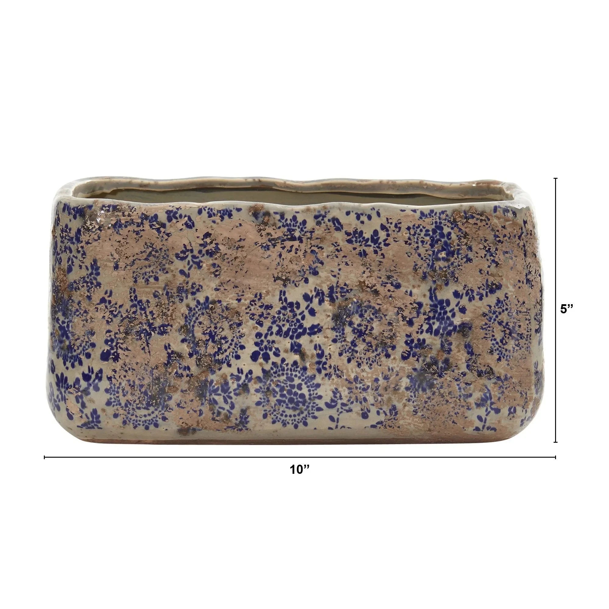 10” Tuscan Ceramic Rectangle Planter - The Mayfair Hall
