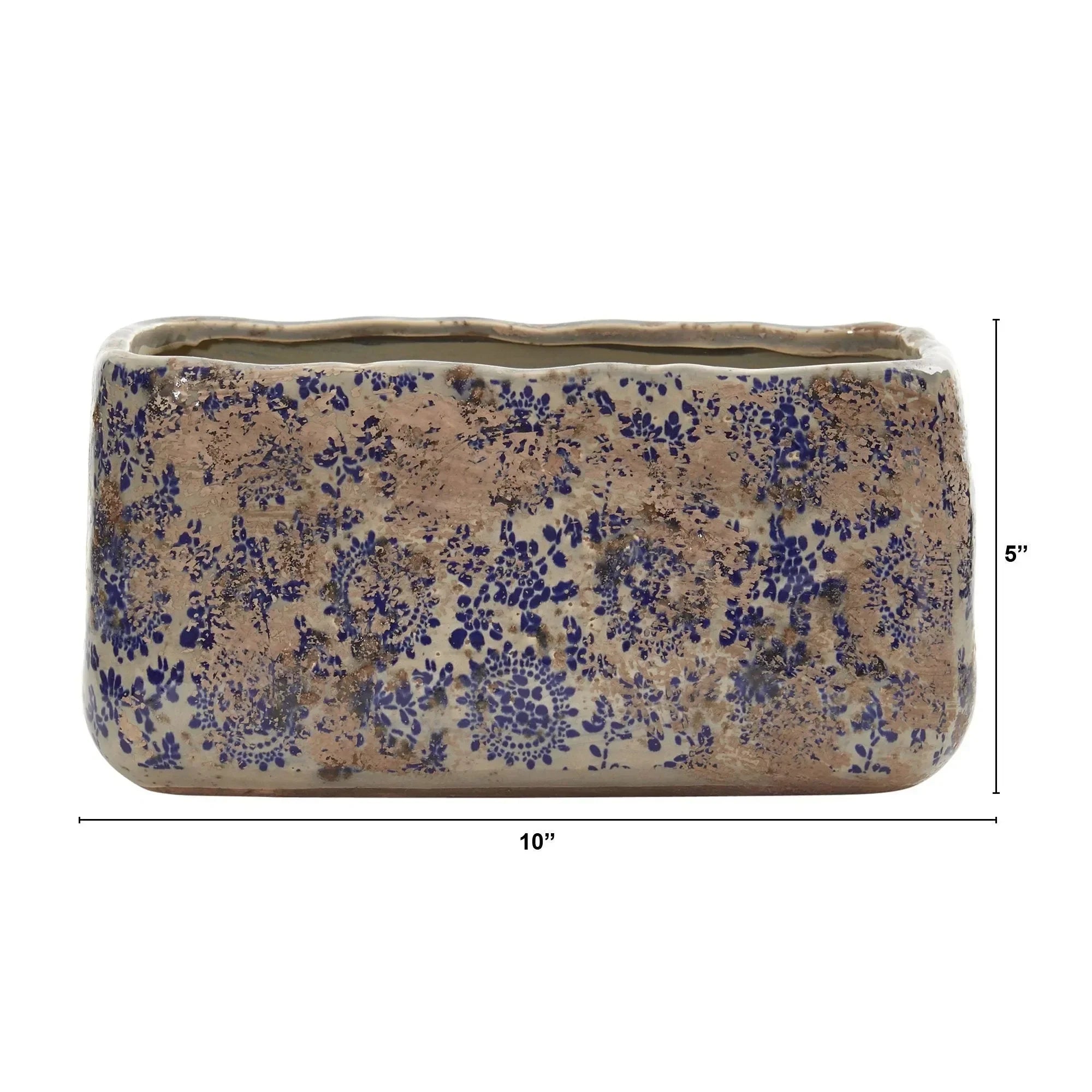 10” Tuscan Ceramic Rectangle Planter - The Mayfair Hall