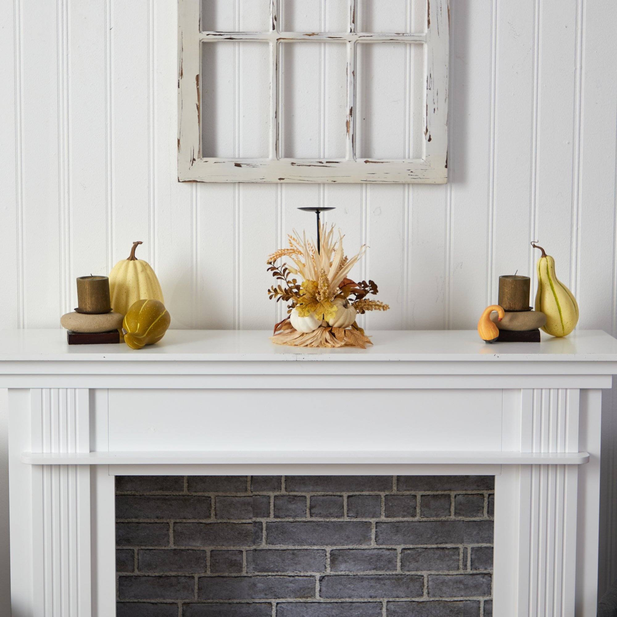 Autumn Harvest and Pumpkin Fall Candle Holder