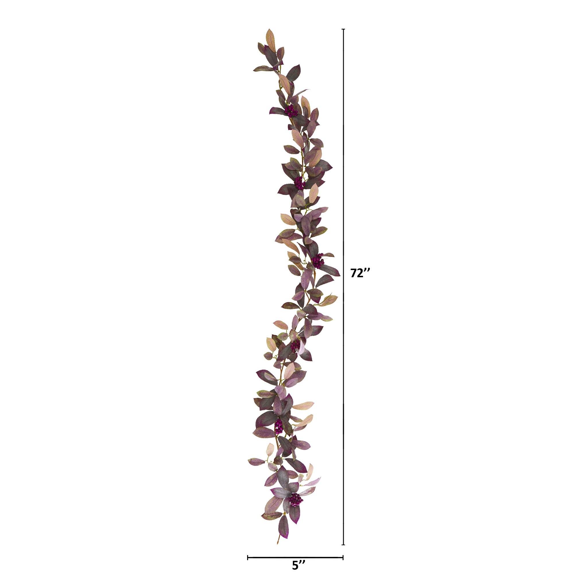 Fall Laurel Leaf with Berries Artificial Garland (Set of 2)