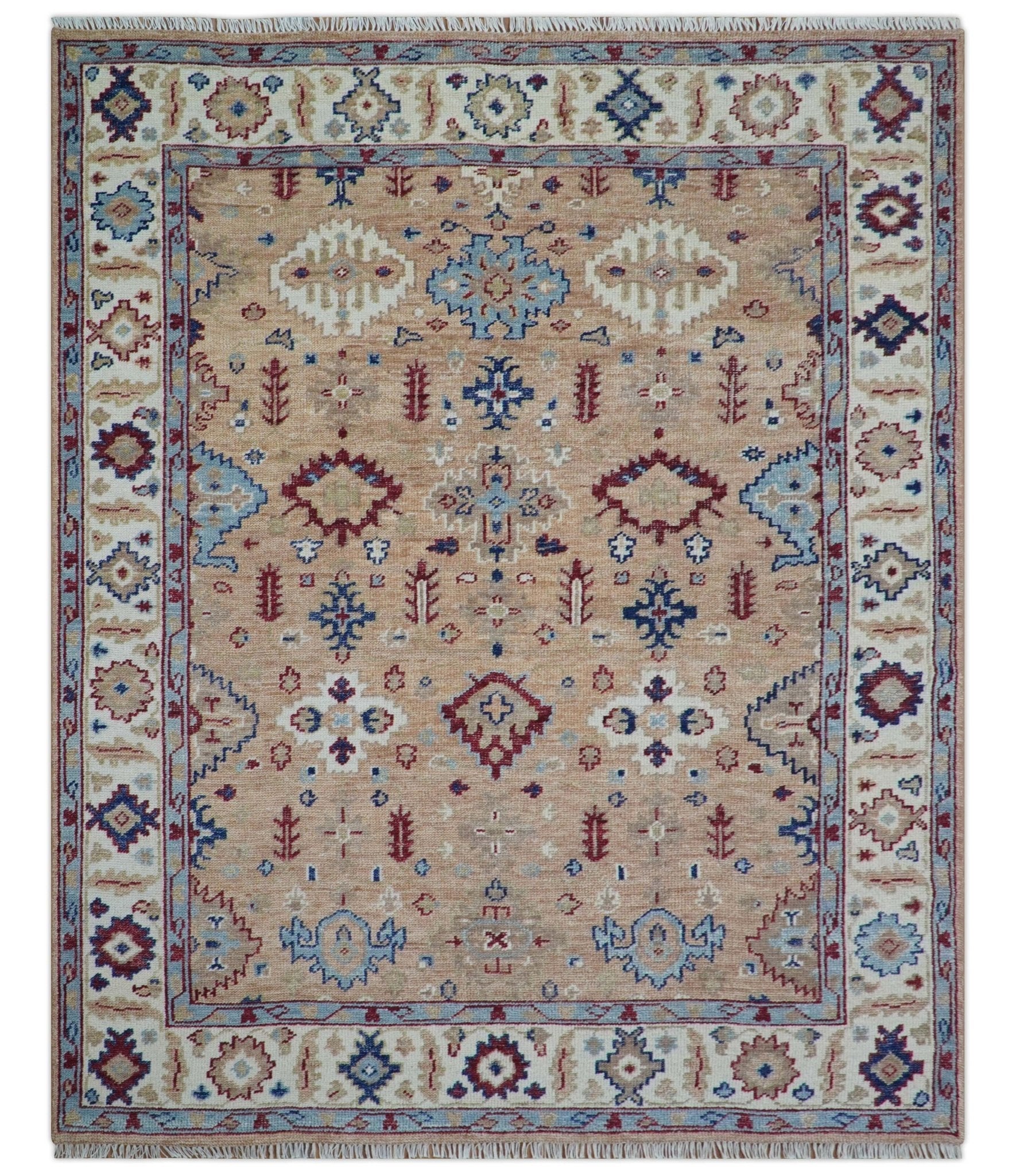 Astra Custom Made Turkish Peach Hand knotted Wool Rug