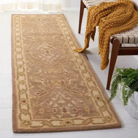 Antiquity Wool Rug in Brown and Gold - The Mayfair Hall