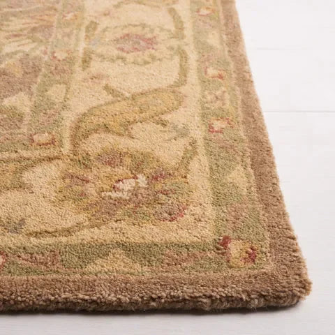 Antiquity Wool Rug in Brown and Gold - The Mayfair Hall