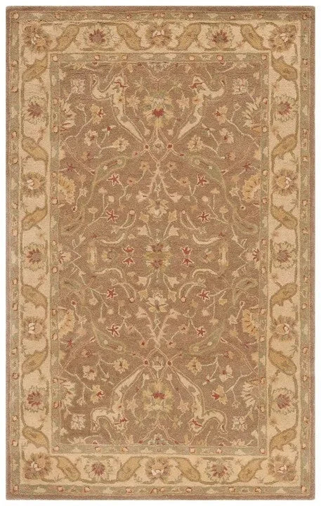 Antiquity Wool Rug in Brown and Gold - The Mayfair Hall