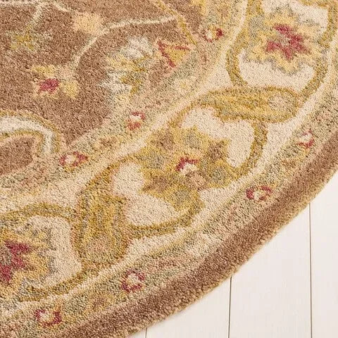 Antiquity Wool Rug in Brown and Gold - The Mayfair Hall