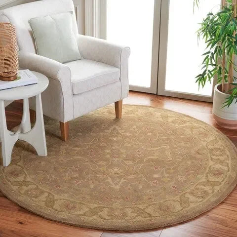 Antiquity Wool Rug in Brown and Gold - The Mayfair Hall