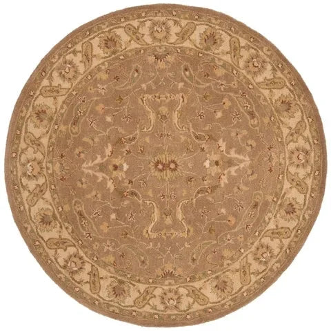 Antiquity Wool Rug in Brown and Gold - The Mayfair Hall