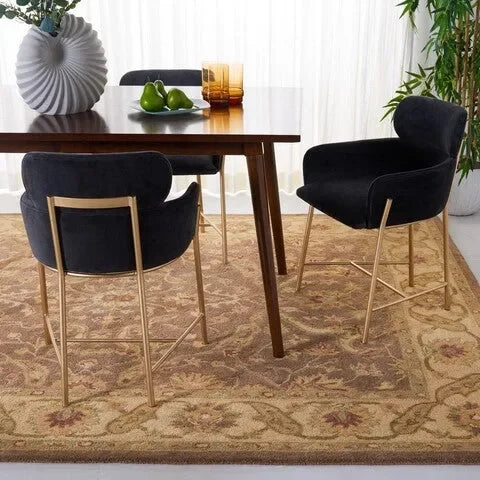 Antiquity Wool Rug in Brown and Gold - The Mayfair Hall