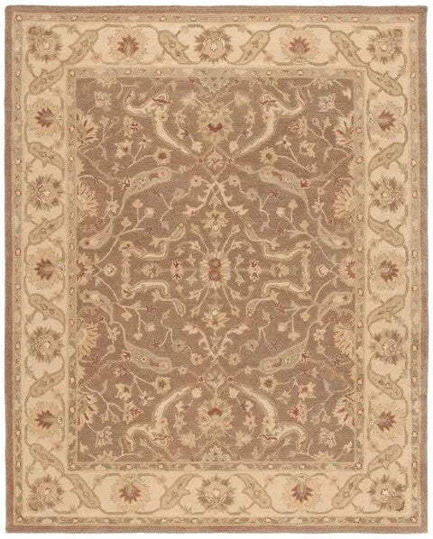 Antiquity Wool Rug in Brown and Gold - The Mayfair Hall