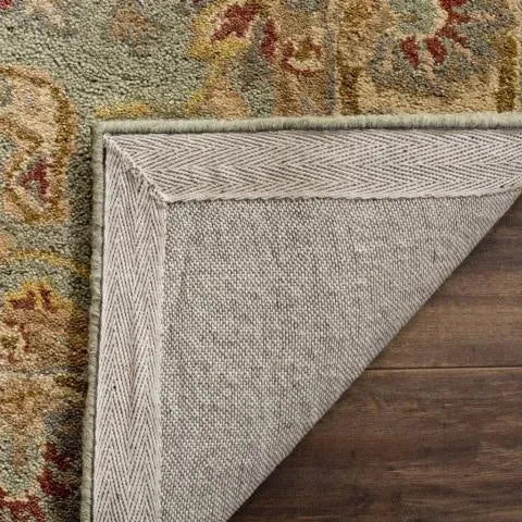 Antiquity Wool Rug in Teal and Beige - The Mayfair Hall