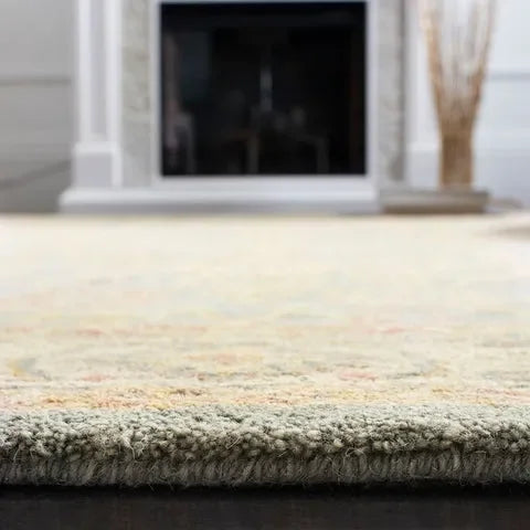 Antiquity Wool Rug in Blue and Ivory - The Mayfair Hall