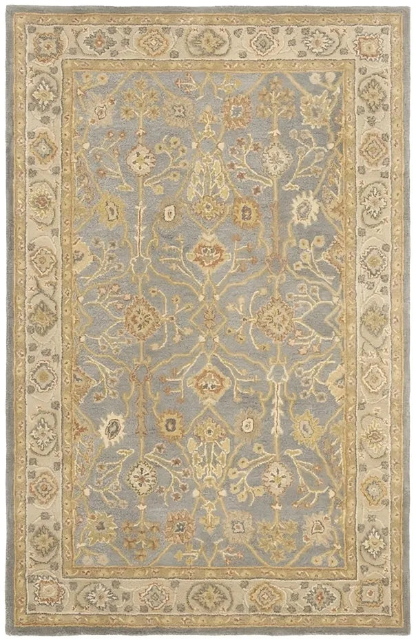 Antiquity Wool Rug in Blue and Ivory