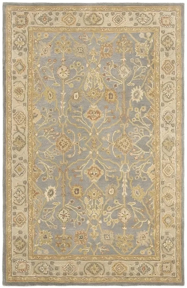 Antiquity Wool Rug in Blue and Ivory - The Mayfair Hall