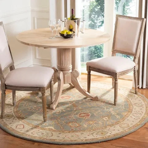 Antiquity Wool Rug in Blue and Ivory - The Mayfair Hall