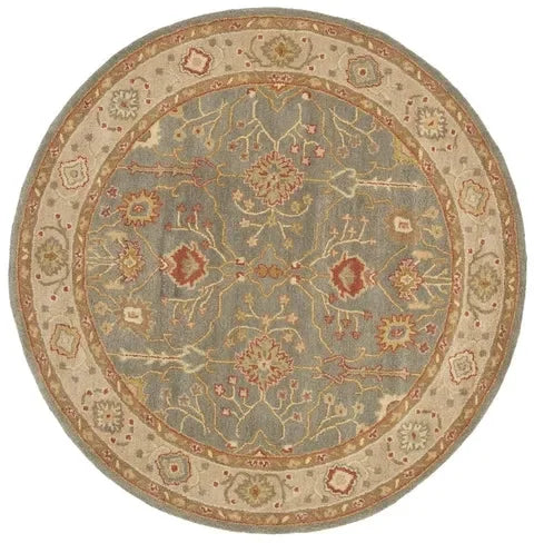 Antiquity Wool Rug in Blue and Ivory - The Mayfair Hall