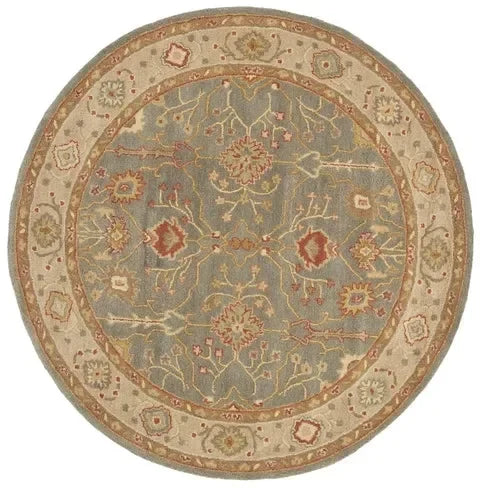 Antiquity Wool Rug in Blue and Ivory - The Mayfair Hall