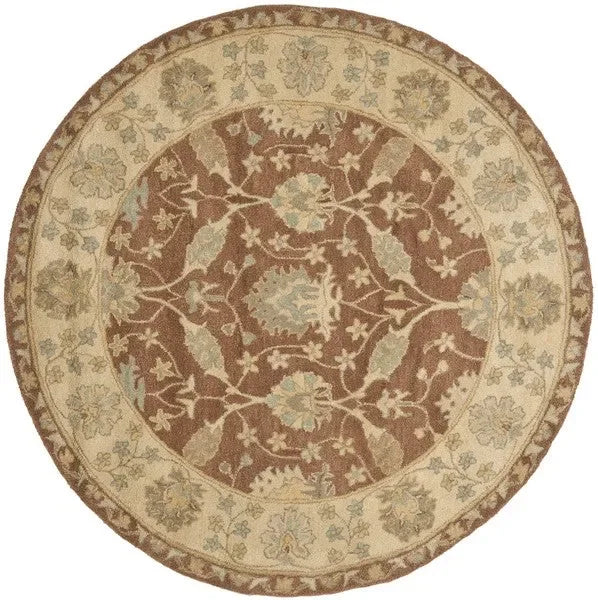 Antiquity Wool Rug in Brown and Taupe - The Mayfair Hall
