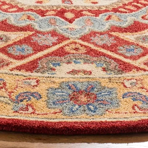 Antiquity Wool Rug in Red and Orange - The Mayfair Hall