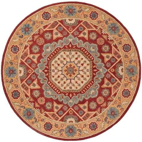 Antiquity Wool Rug in Red and Orange - The Mayfair Hall