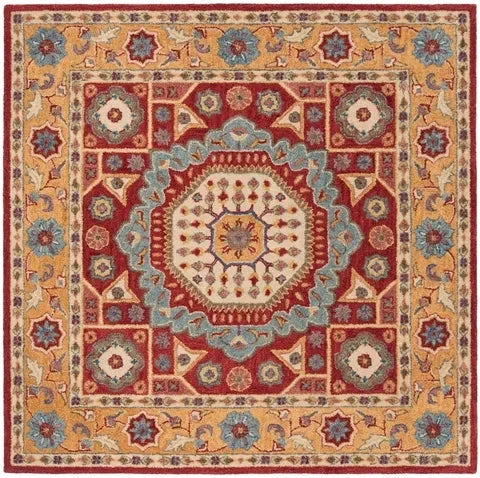 Antiquity Wool Rug in Red and Orange - The Mayfair Hall