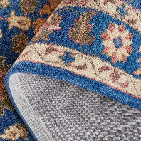 Antiquity Wool Rug in Navy and Beige - The Mayfair Hall