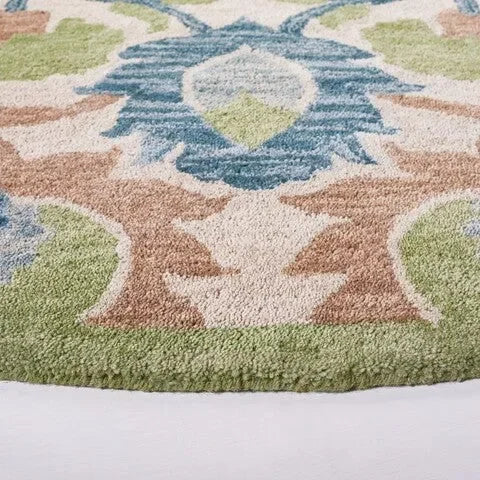 Antiquity Wool Rug in Ivory and Green - The Mayfair Hall