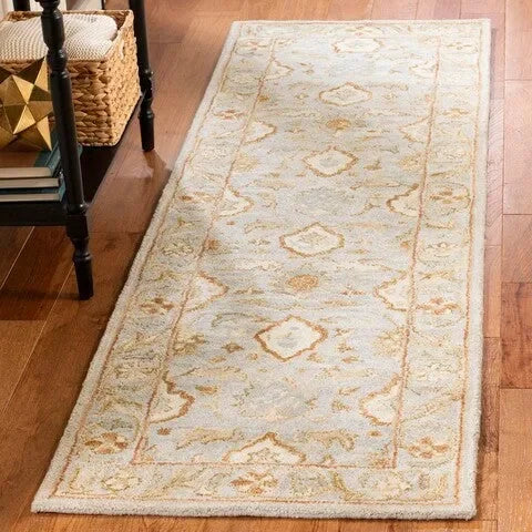 Antiquity Wool Rug in Light Gray - The Mayfair Hall