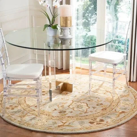 Antiquity Wool Rug in Light Gray - The Mayfair Hall