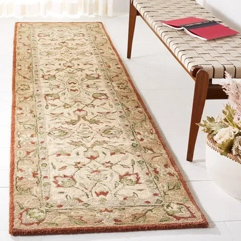 Antiquity Wool Rug in Rust and Ivory - The Mayfair Hall