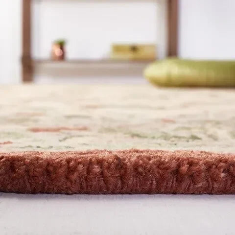 Antiquity Wool Rug in Rust and Ivory - The Mayfair Hall