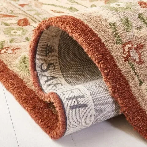 Antiquity Wool Rug in Rust and Ivory - The Mayfair Hall