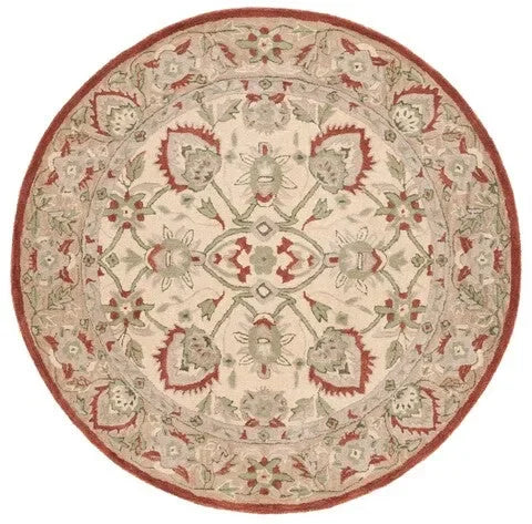Antiquity Wool Rug in Rust and Ivory - The Mayfair Hall