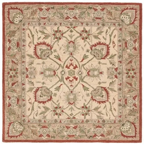Antiquity Wool Rug in Rust and Ivory - The Mayfair Hall