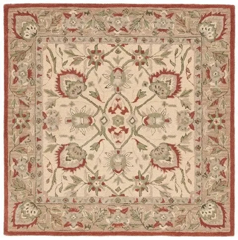Antiquity Wool Rug in Rust and Ivory - The Mayfair Hall