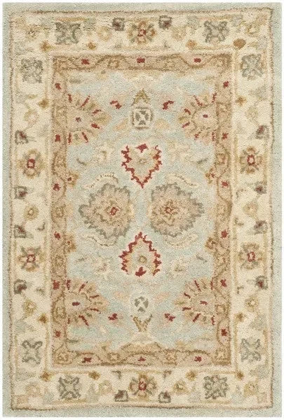 Antiquity Wool Rug in Gray Blue and Beige - The Mayfair Hall